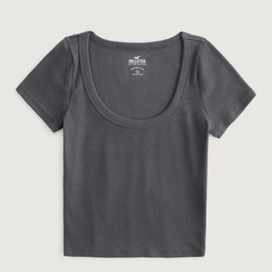 Ribbed Scoop Baby Tee